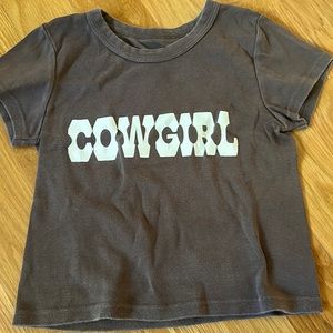 Brown Brandy Melville/ John halt cowgirl shirt